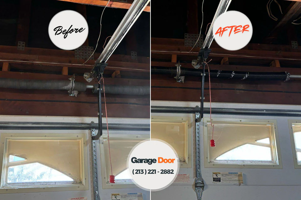 Before and after: garage door repair Niverville, NY